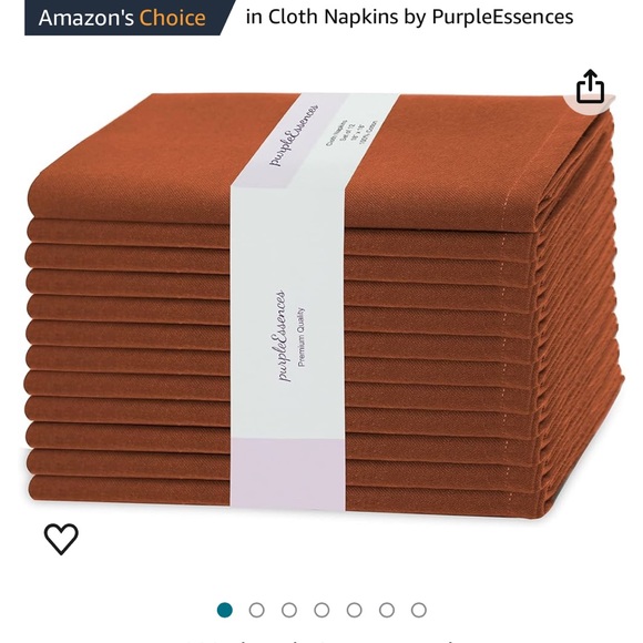 Set of 20 Rust colored formal napkins ready for their next wedding or event - Picture 4 of 6